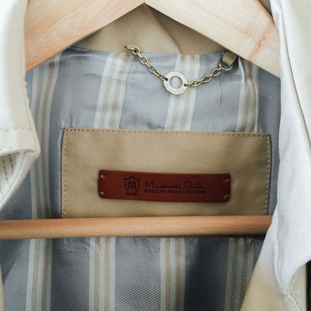 Massimo Dutti Beige Double-Breasted Belted Trench Coat, XS - Picture 4 of 7